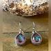 Anthropologie Jewelry | Mystic Topaz Drop Purple, Green, Silver Boho Gemstone Earrings | Color: Purple/Silver | Size: Os