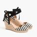 J. Crew Shoes | New In Box J. Crew Espadrille Wedges Sandals Ankle Strap Black Champagne Sz 7.5 | Color: Blue | Size: 7.5