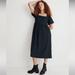 Madewell Dresses | Madewell Petite Corduroy Square-Neck Midi Dress In Windowpane M | Color: Black/Green | Size: Mp