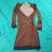 Michael Kors Intimates & Sleepwear | Michael Kors Womens Medium Brown Wrap Dress Sleepwear Comfy Long Sleeve | Color: Brown | Size: M