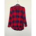 Madewell Tops | Madewell Womens Classic Fit Button Up Flannel Blue Red Size Medium Comfort Soft | Color: Red | Size: M