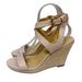 Michael Kors Shoes | Michael Michael Kors Womens Espadrille Wedge Sandals Leather Strappy Size 7.5m | Color: Pink | Size: 7.5