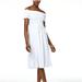 Michael Kors Dresses | Michael Kors Off The Shoulder White Dress | Color: White | Size: M