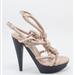 Burberry Shoes | Burberry Taupe Leather Knotted Platform Heels | Color: Black/Cream | Size: 38eu