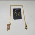 J. Crew Jewelry | New Women's J Crew Pendant Necklace & Drop Earrings Matching Set Wintermint | Color: Gold/Green | Size: Os