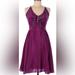 Anthropologie Dresses | Anthropologie Girls From Savoy Silk Dress 8 | Color: Gray/Purple | Size: 8