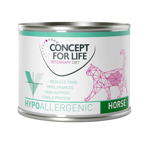 24 x 200 g Hypoallergenic Pferd Concept for Life Veterinary Diet Katzenfutter nass