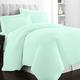 Pizuna 100% Cotton Emperor Duvet Cover Set Mint Green, 400 Thread Count Long Staple Cotton Duvet Cover 285x240cm, Soft Sateen Weave Quilt Cover with Button Closure (Emperor Duvet Cover)