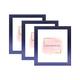 Alison Kingsgate Pack of 3 Square Purple 24x24 Inch Frame With Safe Perspex Front - Set of 3 24" x 24" (61 x 61cm) Square Purple Frames - Display Portrait & Landscape - Handmade Frames