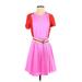 Juicy Couture Casual Dress - Mini Crew Neck Short sleeves: Pink Print Dresses - Women's Size 2