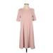 Gap Casual Dress - Shift Crew Neck Short sleeves: Pink Print Dresses - Women's Size Small