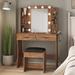 Latitude Run® Jaeli Vanity Wood in Brown | 53.5 H x 34.8 W x 17.71 D in | Wayfair 70B4CA4471124B5DAE6A2D48A2B1E49A