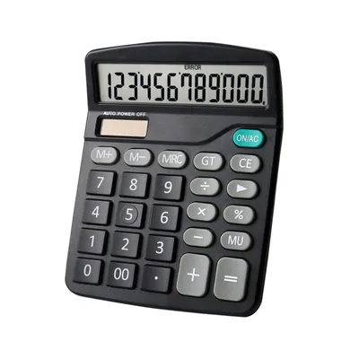 Calculatrice de bureau avec fonction standard grand écran LCD à 12 chiffres énergie solaire et