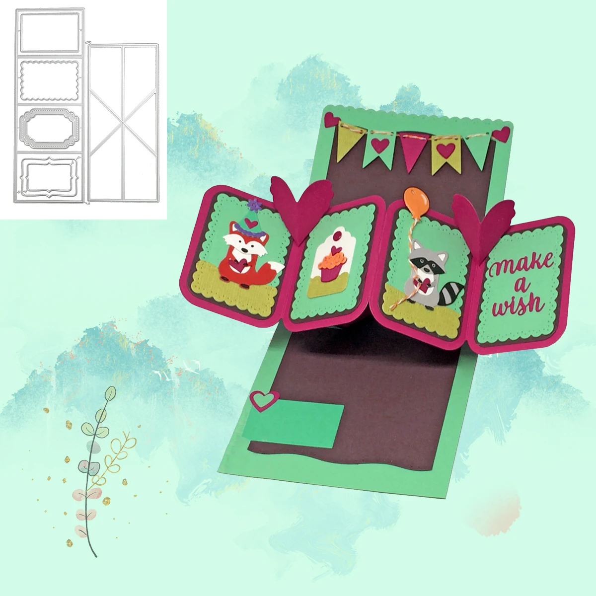 Ensemble de matrices de découpe de cartes Pop-Up, matrice de découpe en métal torsadé et Pop pour bricolage, Scrapbooking, modèle de fabrication de cartes cadeaux