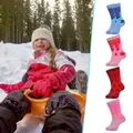 Chaussettes thermiques délicates pour enfants manchette coordonnante large application respirant