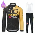 2023 Jumbo Visma Team Rad trikot setzt Langarm MTB Fahrrad bekleidung Winter Fleece warme Uniformen