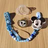 Mickey Mouse Baby personal isierte Schnuller Clip Kette mit Tegglue Bad Geschenk Dummy Nippel Clip