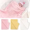 Coperta per bebè in taffetà tinta unita coperta Swaddle per neonato Super morbida coperta calda per