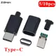 10 pz Tipo C usb3.1 3A ricarica rapida Connettori USB Maschio Martinetti Spina Coda Terminali Elettrici saldatura FAI DA TE cavo dati accessori