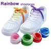 10 Farben flache Schnürsenkel Regenbogen-Schnürsenkel Männer und Frauen Universal Casual Canvas Schuhe bunte Schnürsenkel 90/120 cm Polyester