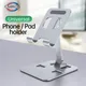 Supporto per telefono cellulare da tavolo in lega di alluminio Supporto pieghevole per tablet iPad Supporto da scrivania per telefono cellulare Supporto pigro per supporto per smartphone