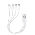 Cavo sdoppiatore da USB 2.0 a Micro USB 5V/2A Cavo Micro USB a 4 porte Cavo di ricarica rapida per batteria AA AAA per telefono Android