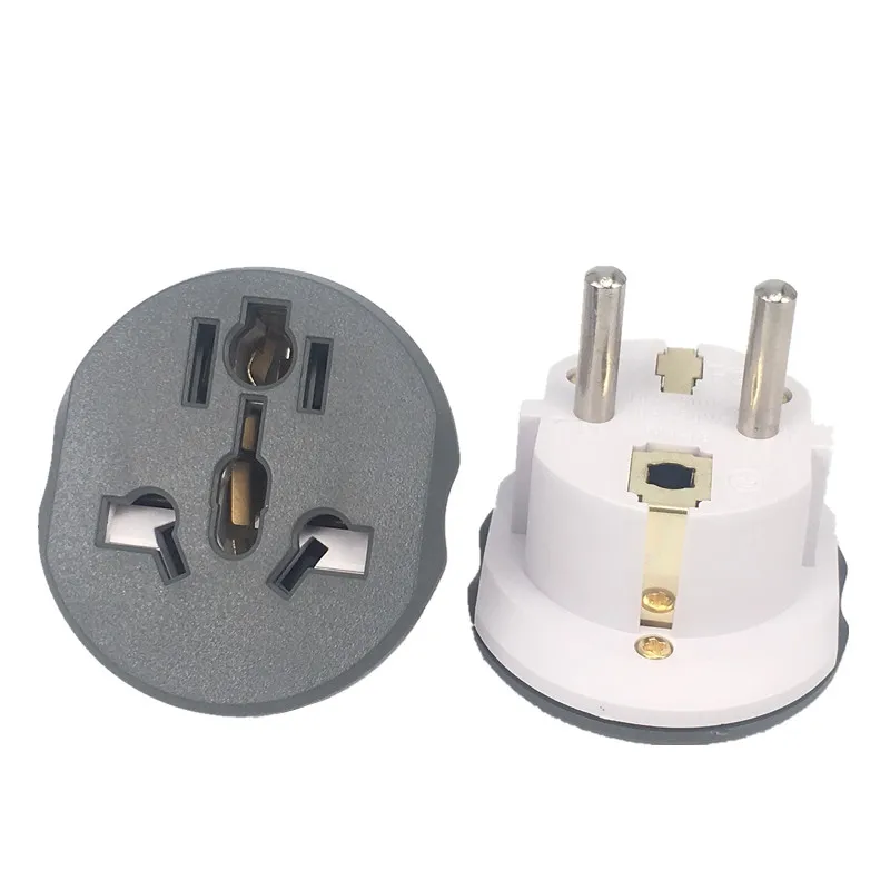 Adattatore per spina UE Adattatore per spina da US a UE 16A 250V Adattatore da viaggio universale Presa UE AU UK CN a EU Corea Kr Presa a muro