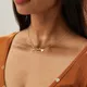 Benutzer definierte doppelte Name Halsketten mit Herz Edelstahl Schmuck für Frauen Anhänger Herren
