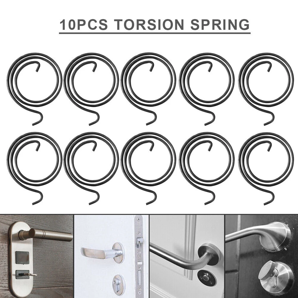10Pcs Ersatz Frühling Für Tür Knopf Griff Hebel Latch Interne Spule Reparatur Spindel Schloss Torsion Frühling Flache Abschnitt draht Image