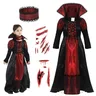 Mädchen Halloween Kostüm Vampir verkleiden Kind Vampir Rollenspiel Karneval Party Cosplay Outfits