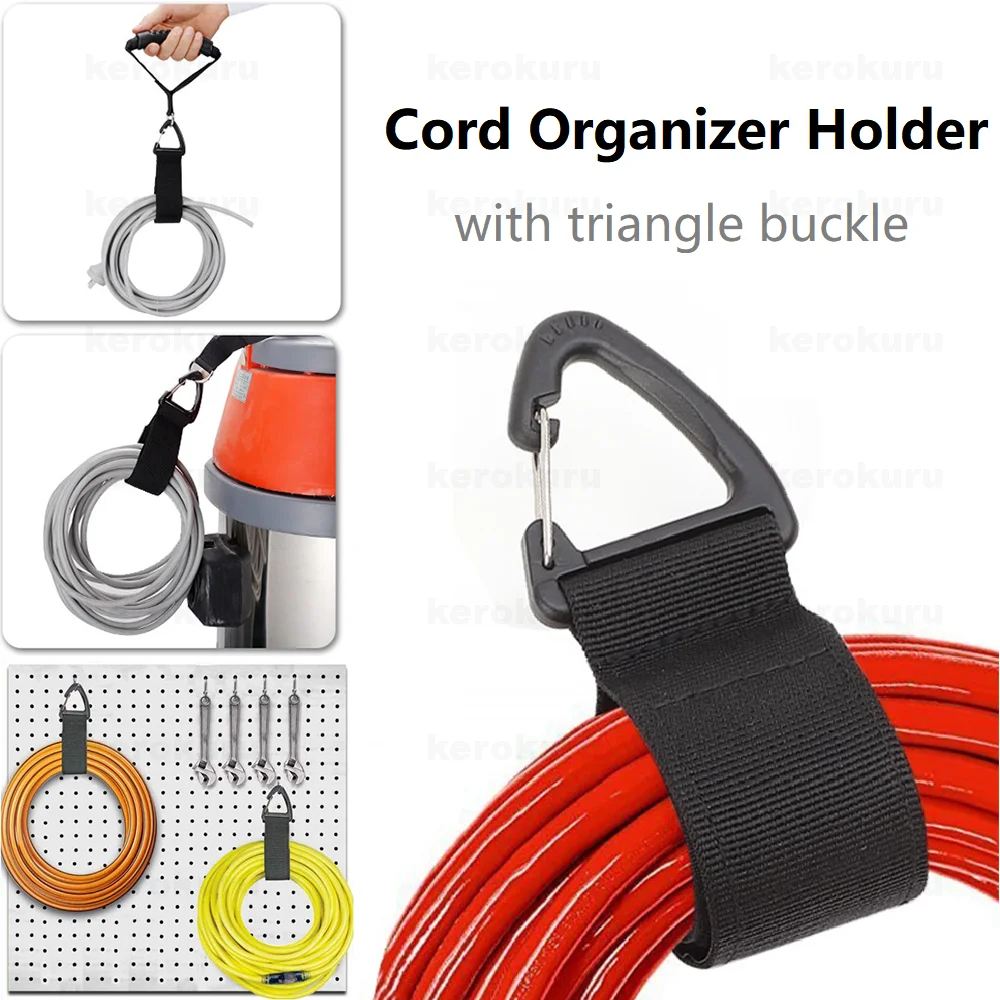 Kabel-Organizer-Halter mit dreieckiger Schnalle, Kabelmanager, Netzkabelmanagement, Nylon, schwere Kabel-Aufbewahrungsgurte für Kabel, Schläuche Image
