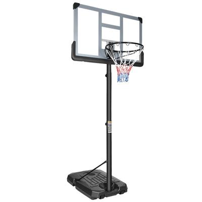Outdoor Indoor 6.6ft - 10ft Portable Basketball Hoop Height Adjustable with Wheels for Adults Teens