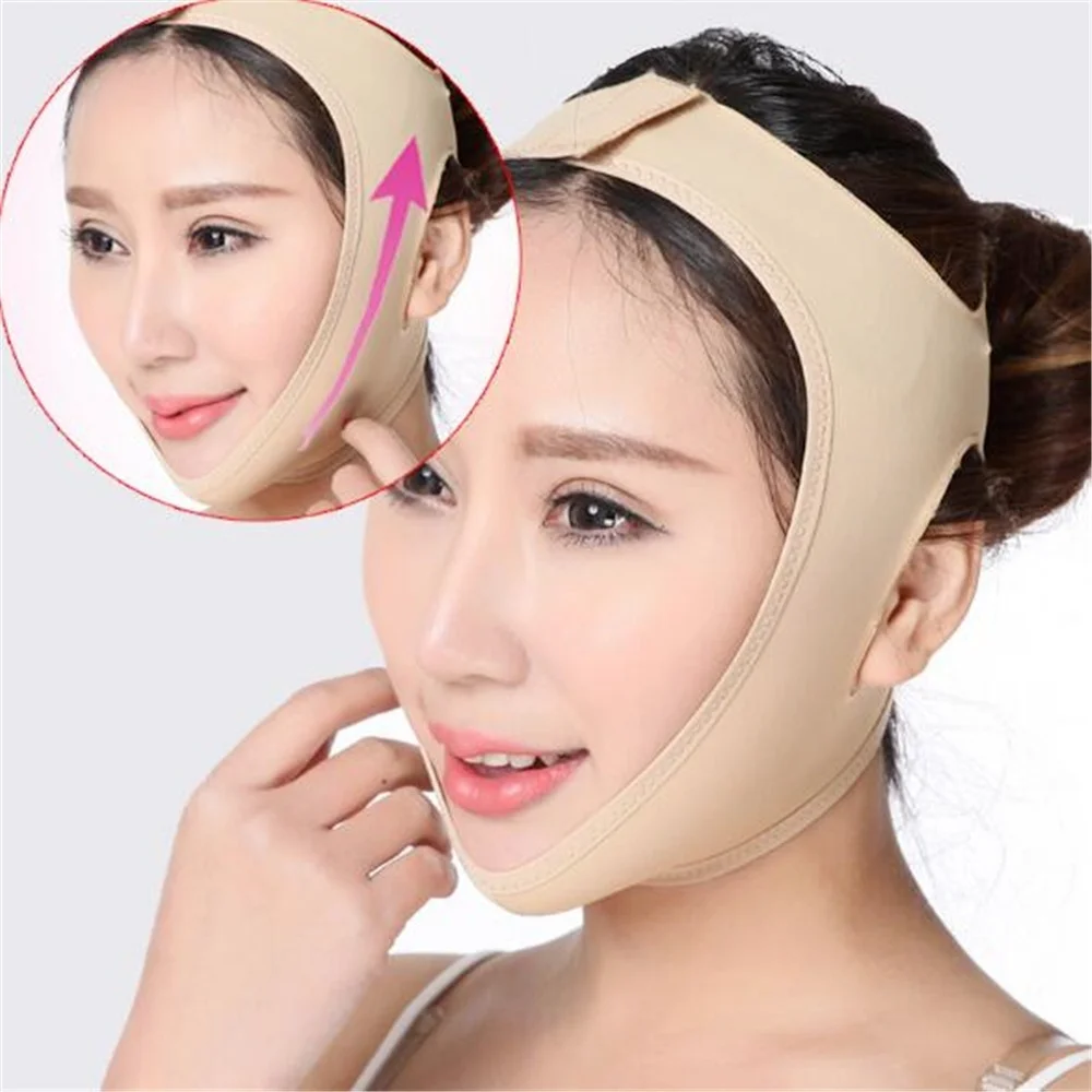 Fasciatura elastica per il viso dimagrante Linea V Shaper per il viso Donna Mento Guancia Sollevamento Cintura Massaggiatore per il viso Cintura Strumenti per la cura della pelle di bellezza del viso