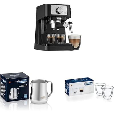 Stilosa Manual Espresso Machine,Pitcher,Glasses