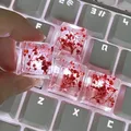 4 pezzi di alta qualità epossidico fai da te foglie traslucide fiori secchi carta asse trasversale tastiera meccanica keycap accessori universali