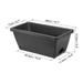 3x Rectangular Window Box Planter Plastic Pots w Tray 14.1"x6.7"x5.3"