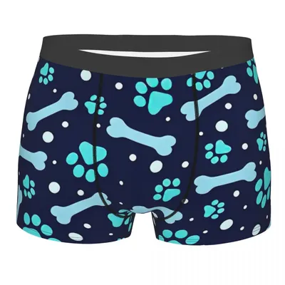 Männer Pfote Knochen Unterwäsche Katze Hund Sexy Boxer Briefs Shorts Höschen Männlich Polyester Unterhose Image