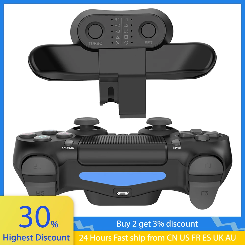 Für PS4 Daulshock Gamepad Hinten Verlängerung Schlüssel Adapter W/ Turbo Controller Zurück Taste Befestigung Für PS 4 Controller Zubehör Image