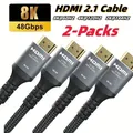 Cyanmi 8k hdmi 2,1 kabel für xbox x ps5 xiaomi mi box 8k/60hz 4k/120hz hdmi kabel splitter schalter kabel 48gbps hdr10 kabel hdmi