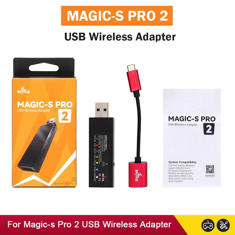 NEU für Mayflash Magic S Pro 2 USB Wireless Controller JoyCon für NS Pro / Fight Stick Gamepad Adapter für Xbox Serie X/S Image