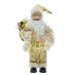 12 Santa Doll Christmas Figure Ornament Figurine Decoration Gold for Indoor Home Table Holiday Display Christmas Party