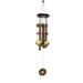 Chinese Traditional Retro Bronze Yard Garden Outdoor Living Wind Chimes Wind Chime Pendant Metal Long Pipe Hole Coin Bell-A