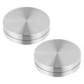 2 Pcs Rotating Bearing Tray Rotable Base Glass Cake Stand Tier Turntable Display Aluminum Alloy