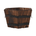 1Pc Carbonized Wooden Succulent Plant Pot Retro Bonsai Flower Pot Wooden Bucket