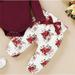LEEy-world Girls Clothes Outfit Baby Girls Long Sleeve Solid Ribbed Romper Tops Flower Print Pants with Cute Sweat (A 12-18 Months)