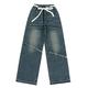 Wiueurtly Premature Baby Girl Jacket Tollder Girl Fashion High Elastic Waist Flare Leg Pants Casual Long Wide Leg Pants Jeans Trousers