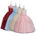 Esaierr Kids Girls Flower Princess Dress 5-12Y Princess Dress Wedding Bridesmaid Pageant Party Formal Long Dress Big Little Girls Princess Birthday Bowknot Puffy Tulle Sleeveless Dresses