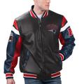 Men's G-III Sports by Carl Banks Black New England Patriots Full-Zip Varsity Jacket