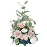 GUOOL Artificial Flower Bouquets Faux Flowers Tables Decoration Vase Decor Wedding Centerpiece Table Centerpiece for Wedding Garden Pink Flower