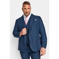 Size Long 64 Mens Badrhino Tailoring Big & Tall Blue Textured Suit Jacket Big & Tall
